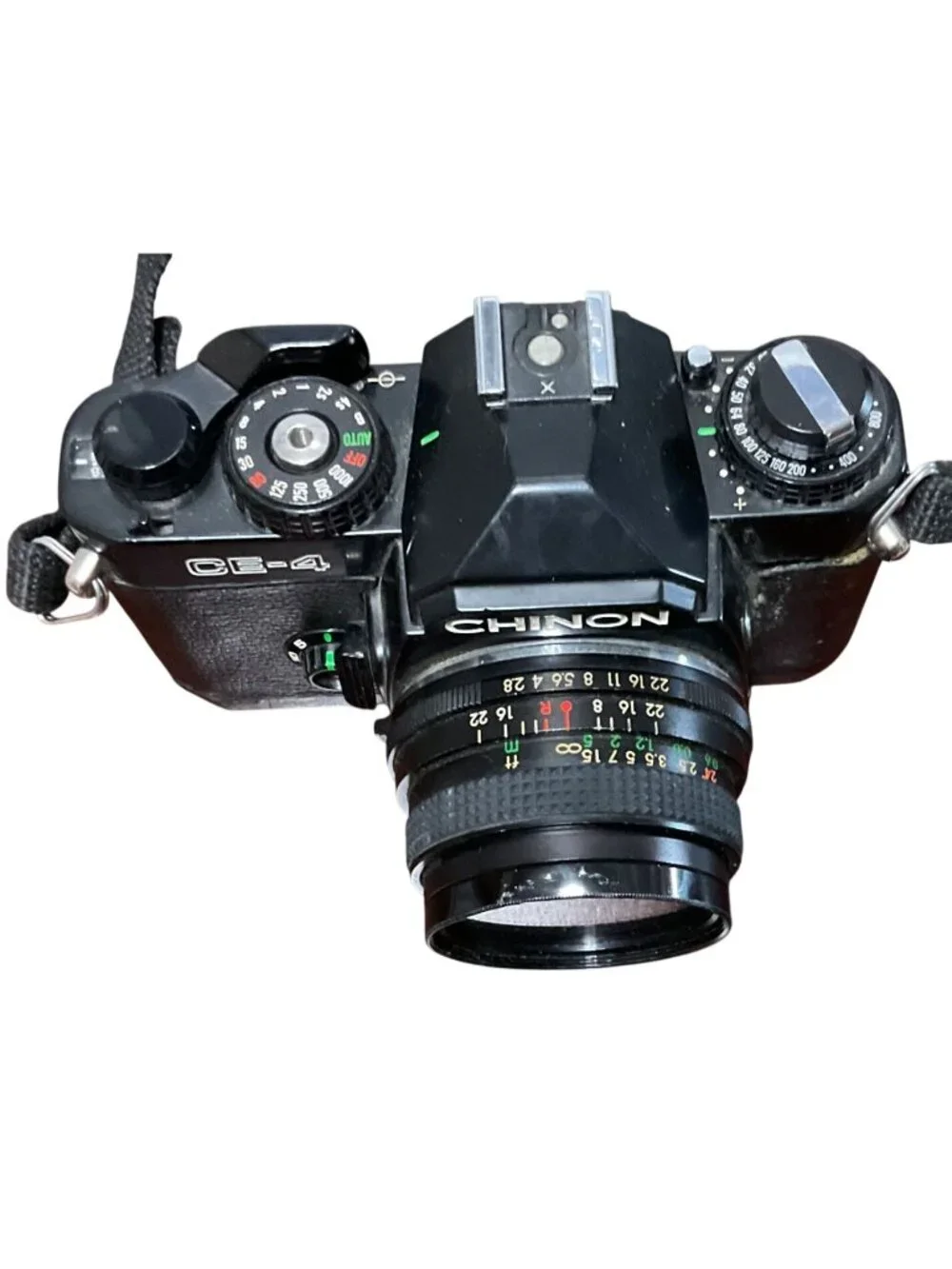 Vtg Chinon CE-3 35mm SLR Film Camera With 1:1.9 50mm Lens & Caps Tested Working